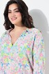 Bluse, farveglad allover-print, lange ærmer