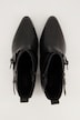Bottines en cuir avec double boucle, semelle de propreté amovible - largeur H