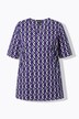 T-shirt, grafische print, tuniekhals, korte mouwen