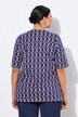 T-shirt, grafische print, tuniekhals, korte mouwen