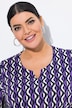 T-shirt, grafische print, tuniekhals, korte mouwen