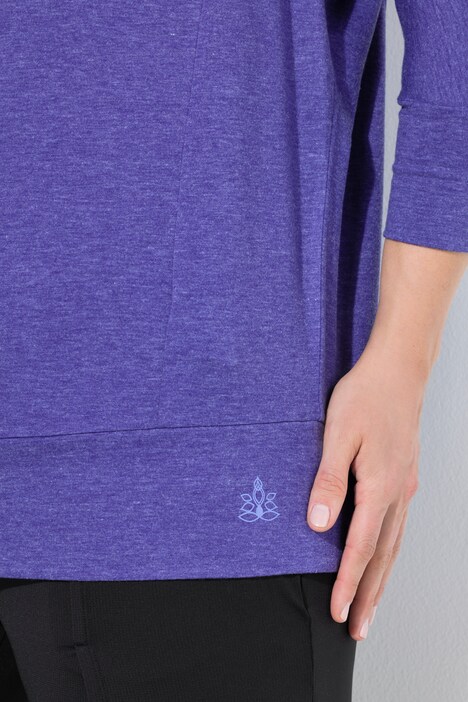 T-shirt de sport oversize, encolure bateau, manches 3/4
