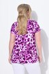 T-shirt, comfort fit, leo pattern, hem knot