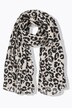 Leopard Print Muslin Scarf