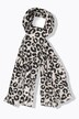 Leopard Print Muslin Scarf