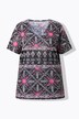 T-shirt, comfort fit, allover print, half sleeve