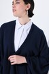 Strikket poncho, oversized, dekorative steiner, åpen form