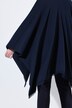 Strikket poncho, oversized, dekorative steiner, åpen form