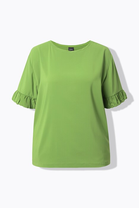 T-Shirt, Materialmix, Oversized, Rundhals, Halbarm