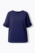Maglia dal taglio oversize con mix di materiali, scollo a girocollo e mezze maniche