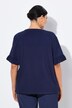 Maglia dal taglio oversize con mix di materiali, scollo a girocollo e mezze maniche