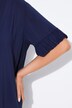 Maglia dal taglio oversize con mix di materiali, scollo a girocollo e mezze maniche