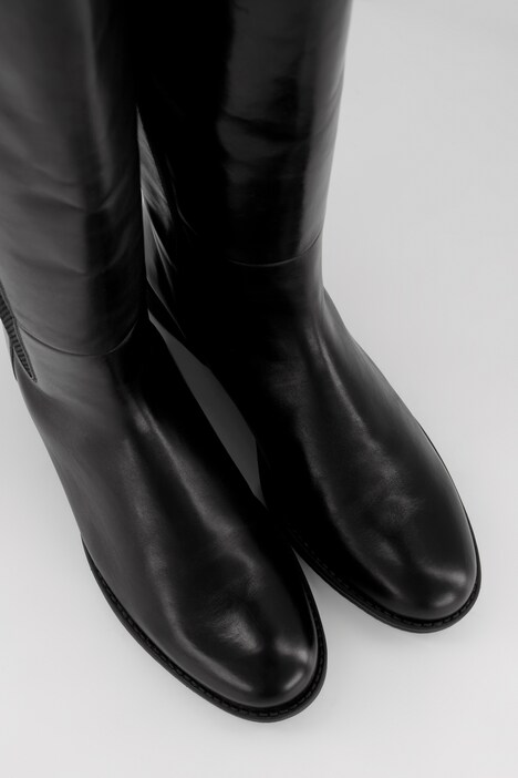Lederstiefel, XL-Schaft, Stretcheinsatz, Weite H
