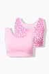 Bustier, 2-balení, srdce / jednobarevný, kulatý výstřih