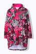 Lang hoodie, A-form, sweater, patch-print, hætte