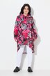 Lang hoodie, A-form, sweater, patch-print, hætte