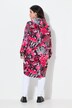 Lang hoodie, A-form, sweater, patch-print, hætte