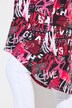 Lang hoodie, A-form, sweater, patch-print, hætte