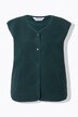 Teddy bodywarmer, cropped, drukknopen