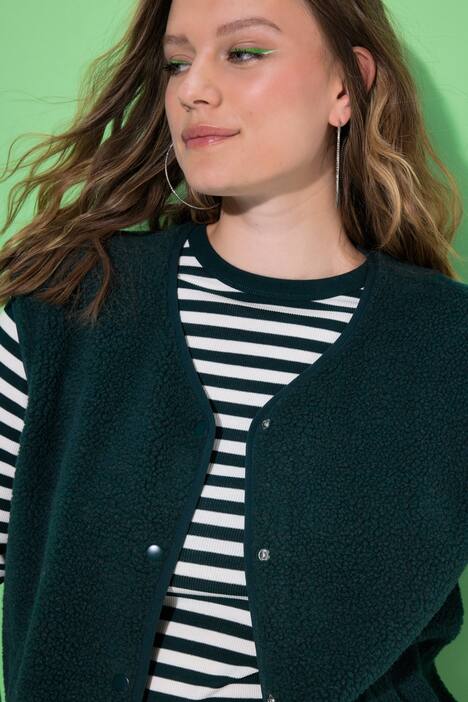 Cropped Teddy Vest