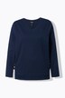 Sweatshirt, Streifen, A-Linie, V-Ausschnitt, Langarm