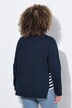Sweatshirt, Streifen, A-Linie, V-Ausschnitt, Langarm