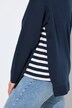 Sweatshirt, Streifen, A-Linie, V-Ausschnitt, Langarm