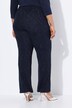 Pantalon en jersey motif jacquard, jambe droite et large, taille élastique