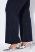 Pantalon en jersey motif jacquard, jambe droite et large, taille élastique