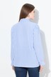 Skjortebluse med tern, flæser, ståkrave, lange ærmer