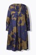Cuprokleid, Blüten, A-Linie, V-Ausschnitt, Langarm