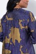 Cuprokleid, Blüten, A-Linie, V-Ausschnitt, Langarm