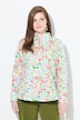 Blouse, bloemen, gobletkraag, V-hals, lange mouw