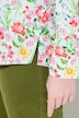 Blouse, bloemen, gobletkraag, V-hals, lange mouw