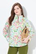 Blouse, bloemen, gobletkraag, V-hals, lange mouw