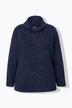 Sweat-shirt motif à fleurs, col montant et manches longues, modal mélangé