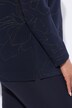Sweat-shirt motif à fleurs, col montant et manches longues, modal mélangé
