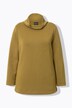 Sweat-shirt motif à fleurs, col montant et manches longues, modal mélangé