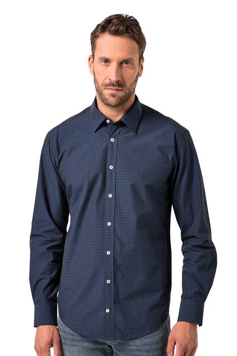 Kostkovaná košile JP1880, dlouhé rukávy, Kent límeček, Modern střih, do 8XL