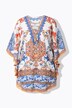 Caftán tipo blusa, Loose Fit, estampado por toda la prenda