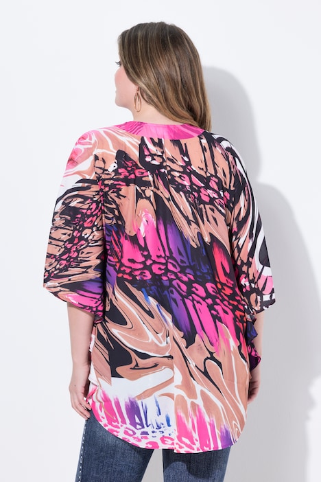 Blouse esprit caftan, coupe Loose Fit et imprimé all-over