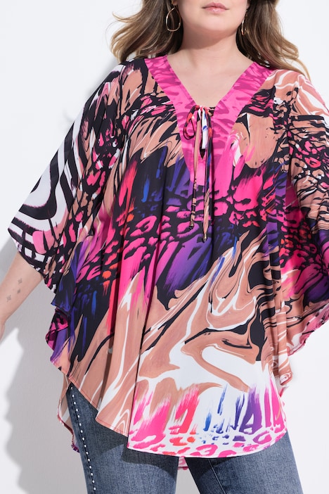 Blouse esprit caftan, coupe Loose Fit et imprimé all-over