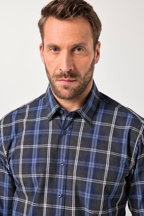 JP 1880 Karohemd, Langarm, Kentkragen, Modern Fit, bis 8 XL
