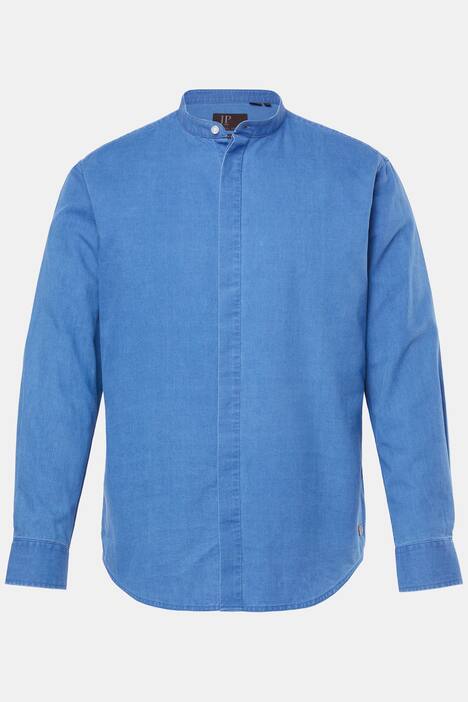 JP1880 denim overhemd, lange mouwen, opstaande kraag, Modern-Fit, tot 8XL
