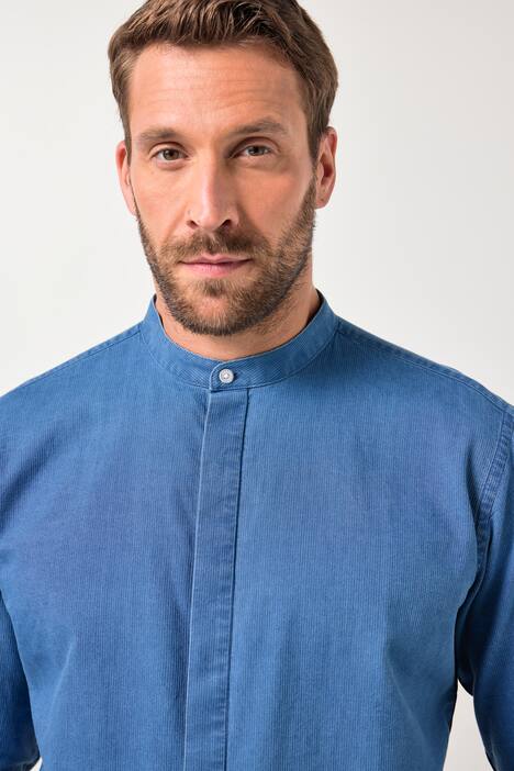 JP1880 denim overhemd, lange mouwen, opstaande kraag, Modern-Fit, tot 8XL