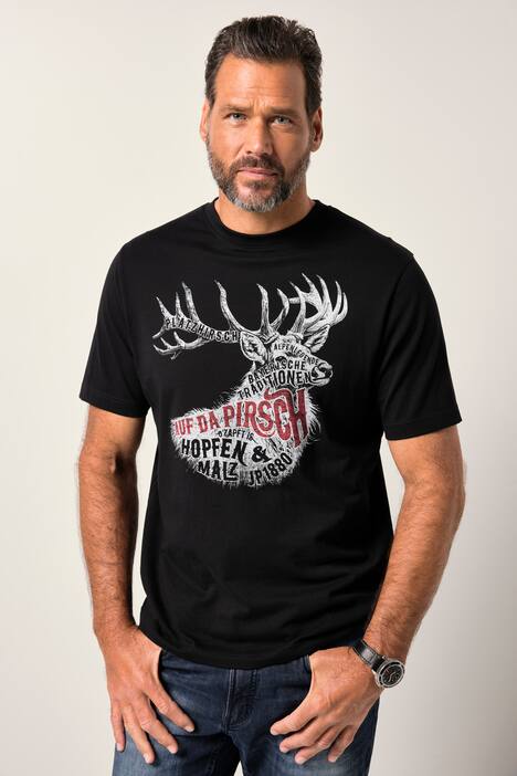 JP1880 T-Shirt, Trachten, Halbarm, Brustprint, bis 8 XL