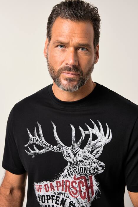 JP1880 T-Shirt, Trachten, Halbarm, Brustprint, bis 8 XL