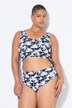 Bikinislip, hoge taille, palmenprint