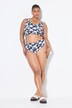 Bikinislip, hoge taille, palmenprint