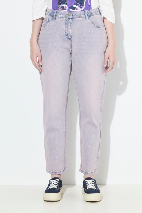 Boyfriend jeans, gekleurd denim, comfortabele stretch